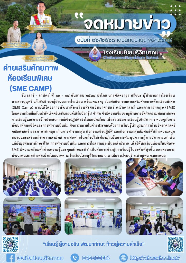 จดหมายข่าวประชาสัมพันธ์ ฉบับที่ 66/2568 ประจำเดือนกันยายน 2568